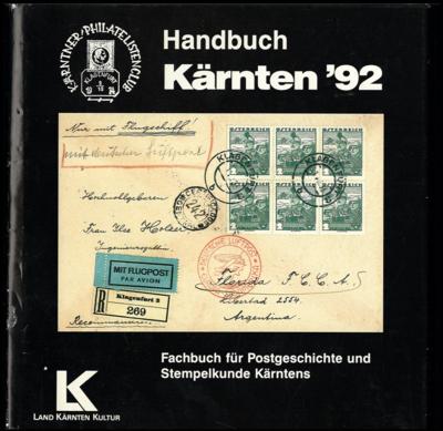 Literatur: Handbuch Kärnten '92 - Fachbuch für Postgeschichte u. Stempelkunde Kärntens, - Známky a pohlednice