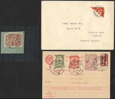 Poststück/Briefstück/gestempelt - Partie D. Bes. WK II u.a. mit Kanalsineln, - Stamps and postcards