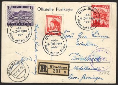 Poststück/Briefstück - Partie Poststücke südl. Wiener Bezirke ab Monarchie u.a. mit Liesing - Rodaun - Mauer etc., - Stamps and postcards