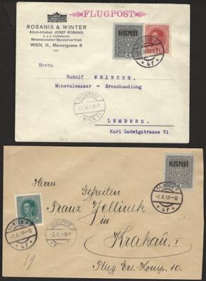 Poststück - Flugost 1918 - Wien - Krakau vom 2.10. 1918 an Gefreiten bei der Flieger - Ers. Kp. Nr. 10, - Známky a pohlednice