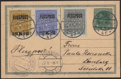 Poststück - Flugpost 1918 - Krakau - Wien dr 2. Gewichtsstufe vom 12.6. 1918, - Stamps and postcards