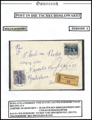 Poststück - Österr. I. Rep. - Partie Poststücke Große Landschaft, - Francobolli e cartoline
