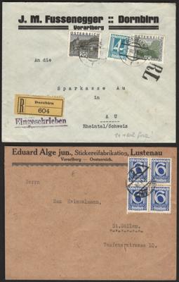 Poststück - Österr. - Partie Poststücke Rayon Limitroph ab Vorphila über Ostmark bis II. Rep., - Briefmarken und Ansichtskarten