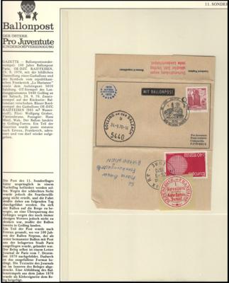 Poststück - Österreich - Pro Juventute Ballonpost 1969/1986, - Briefmarken und Ansichtskarten