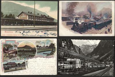 Poststück - Partie AK Salzburg u.a. mit Bahnhof Bischofshofen - Bahnstation St. Leonhart/Drachenloch - Bischofshofen, - Stamps and postcards