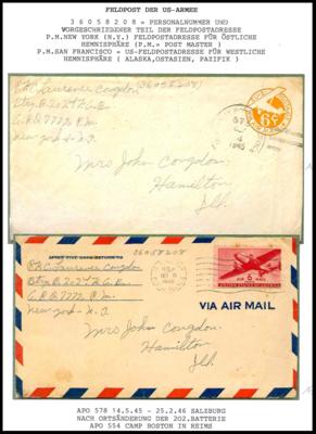 Poststück - partie US - Feldpost in Österr. 1945/53 aus Tirol, - Francobolli e cartoline