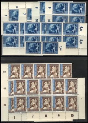 ** - D.Reich Nr. 820/825 (Europäischer Postkongress in Wien 1942 - mit u. Ohne Aufdr.), - Stamps and postcards