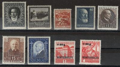 */gestempelt - Kl. Sammlung Österr. 1850/1937, - Stamps and postcards