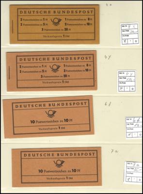 **/gestempelt - Partie Markenheftchen (MH) BRD sowie div. Rollenabschlüsse etc., - Briefmarken und Ansichtskarten