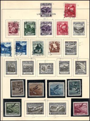 **/*/gestempelt/(*) - Partie Teilsammlungen div. Europa mit Schweiz - Liechtenstein - Tschechosl. ab 1918, - Briefmarken und Ansichtskarten