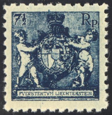 ** - Liechtenstein Nr. 49 A (7 1/2 Rp. in LZ 9 1/2) mit Fotoattest Marxer, - Briefmarken und Ansichtskarten