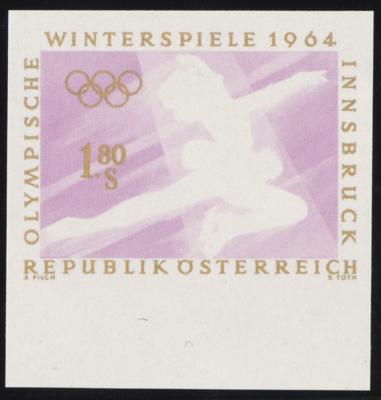 ** - Österr. Nr. 1169FU (1,80S Olympische Spiele Innsbruck 1964 - Eisläuferin UNGEZÄHNT, - Známky a pohlednice