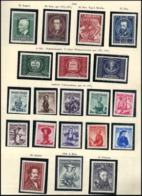 **/* - Sammlung Österr. 1945/1979, - Briefmarken und Ansichtskarten