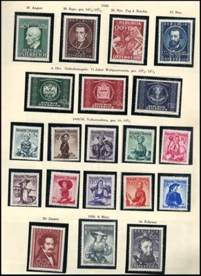 **/* - Sammlung Österr. 1945/1979, - Francobolli e cartoline