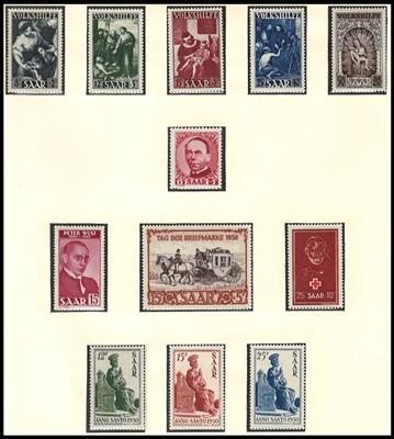 **/* - Sammlung Saarland, - Briefmarken und Ansichtskarten