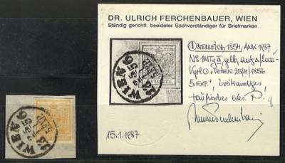Briefstück - Österr. 1850 - Nr. 1M Type III gelb, - Stamps and postcards
