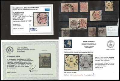 gestempelt/Briefstück/Poststück/Poststück - Österr. 1850 - Partie Dubl. Nr. 1/5, - Stamps and postcards