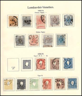 gestempelt/Briefstück/* - Sammlung Lombardei mit Post in der Levante und etwas Feldpost, - Známky a pohlednice