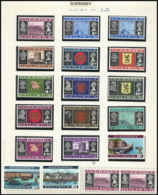 gestempelt/*/** - Großbrit - Kanalinseln - Sammlungen von den Anfängen bis ca. 2003, - Stamps and postcards
