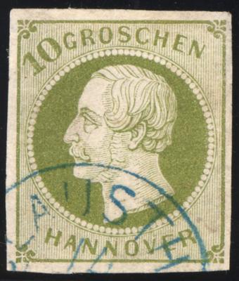 gestempelt - Hannover Nr. 18 vollrandiges Prachtstück, - Briefmarken und Ansichtskarten
