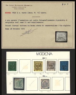 gestempelt - Modena Nr. 1 II, - Briefmarken und Ansichtskarten