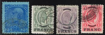 gestempelt - Österr. Post a. Kreta Nr. 1/9, - Briefmarken und Ansichtskarten