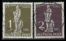 gestempelt/**/* - Sammlung  Deutschland (amerik. u. brit. Zone) 1947, - Stamps and postcards