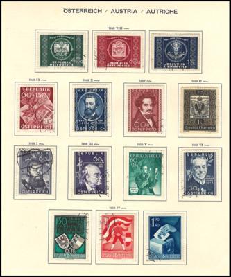 gestempelt - Sammlung Österr. 1945/2001, - Briefmarken und Ansichtskarten