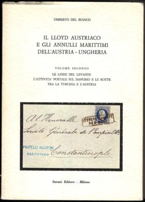 Lit. "Il Lloyd Austriaco e gli Annuli Marittimi del'Austria-Ungheria" von umberto del Bianco aus 1978, - Stamps and postcards