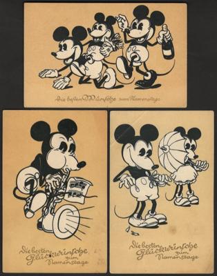 Poststück - 5 Mickey Mouse Karten ca. 1930er, - Briefmarken und Ansichtskarten