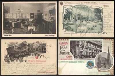 Poststück - AK u.a. 14 alte Wiener - Známky a pohlednice