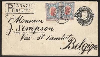 Poststück - Brasilien - Ganzsachen (Inteiros Postais) - Umschläge(envelopes), - Briefmarken und Ansichtskarten