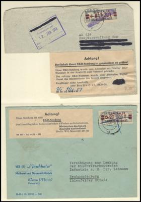 Poststück/Briefstück/gestempelt - Partie meist Poststücke Dienstmarken DDR, - Francobolli e cartoline