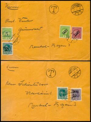 Poststück/Briefstück - Lokalausg. I. Rep. - Kl. Partie Lokale Portomarken Südtirol, - Stamps and postcards