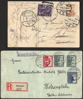 Poststück/Briefstück - Partie Poststücke Österr. u. div. Ausland u.a. D.Reich, - Francobolli e cartoline