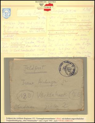 Poststück - Feldpost aus dem Kurland - Stamps and postcards