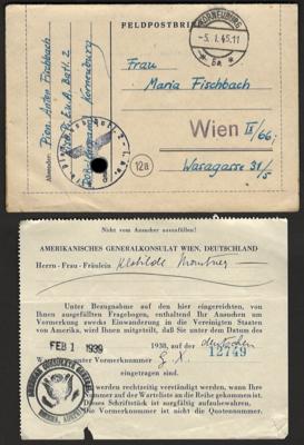 Poststück - Kl. partie Militaria WK I und II sowie 1 kl. Fotomappe Elektrizitätswerke Erlaufboden aus 1924 etc., - Francobolli e cartoline