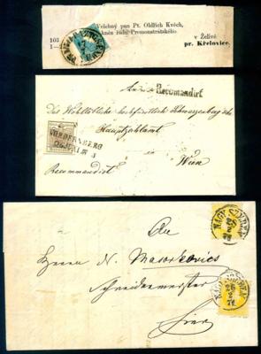 Poststück - Österr. Monarchie - Partie Poststücke der Ausg. 1850/67, - Francobolli e cartoline
