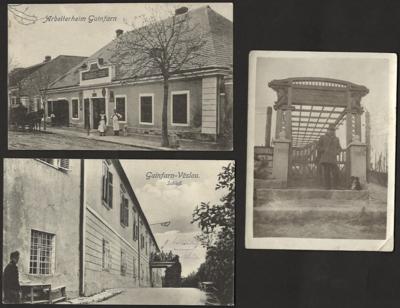 Poststück - Partie AK Gainfarn u.a. mit Schuberthof - Arbeiterhaim- Luftfoto aus 1929 - Försterschule etc., - Stamps and postcards