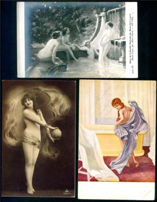 Poststück - Partie Erotik AK, - Briefmarken und Ansichtskarten