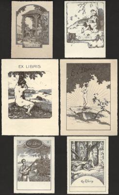 Poststück - Partie EX LIBRIS - 6 versch. Motive, - Briefmarken und Ansichtskarten