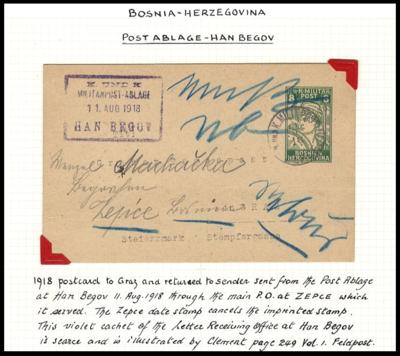 Poststück - Partie Poststücke Bosnien u.a. mit Militär - Postablagen Sv. Filomena, - Známky a pohlednice