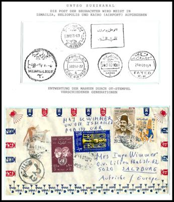 Poststück - Umfangreich Sammlung Österr. UNO Beobachter im Nahen Osten (UNTSO) ab 1973, - Stamps and postcards