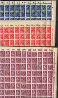 * - D.Reich - Partie Bogenware frühe Infla, - Stamps and postcards
