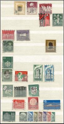 .gestempelt - BRD  - kl. Sammlung  ca 1953/2008, - Stamps and postcards