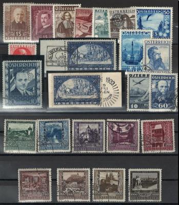 .gestempelt/*/**/Briefstück - Sammlung Österr. I. Rep. u.a. mit Rotarier **, - Stamps and postcards