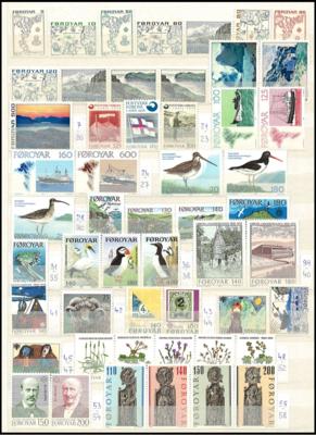 **/gestempelt - Färör - Sammlung  1975/ 2002, - Stamps and postcards