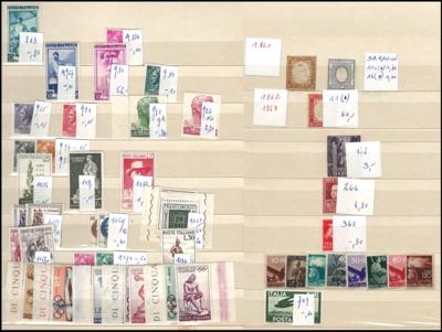 **/*/gestempelt/Poststück - Italien u. Gebiete Partie Dubl., - Stamps and postcards