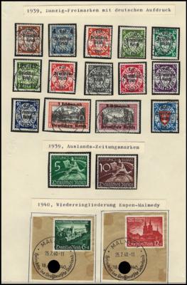 **/*/gestempelt/Poststück - Sammlung "Ostmark" meist ** und gestempelt gesammelt, - Briefmarken und Ansichtskarten