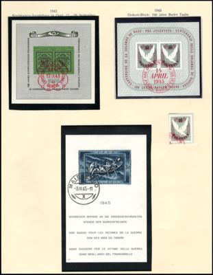.gestempelt/Poststück - Sammlung Schweiz ca. 1944/2000 u.a. mit Bl. Nr. 10/12, - Briefmarken und Ansichtskarten